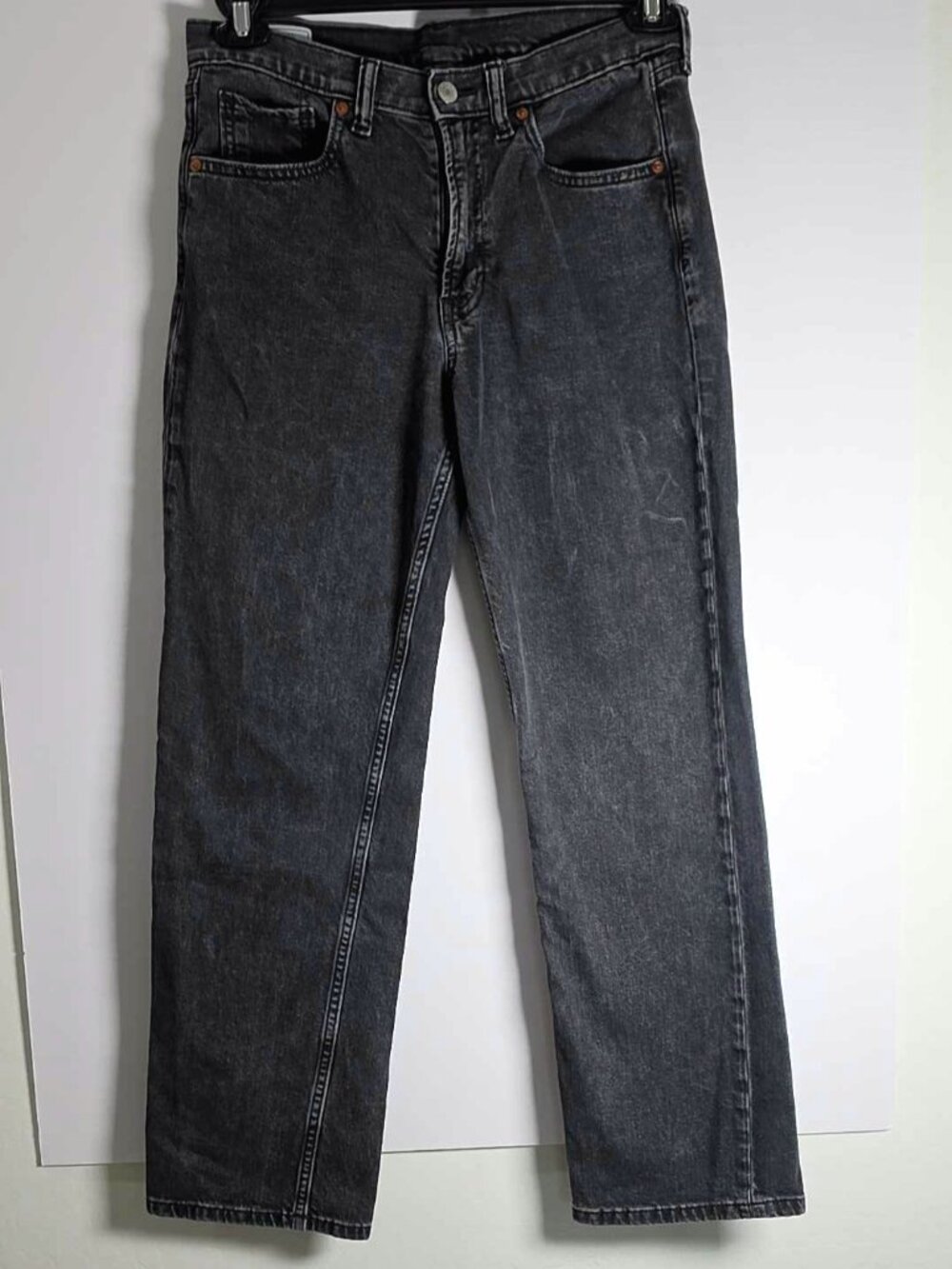 GAP Loose Midrise Jeans Womens 28/6R, Faded Black/Gray Straight Leg Denim Fit